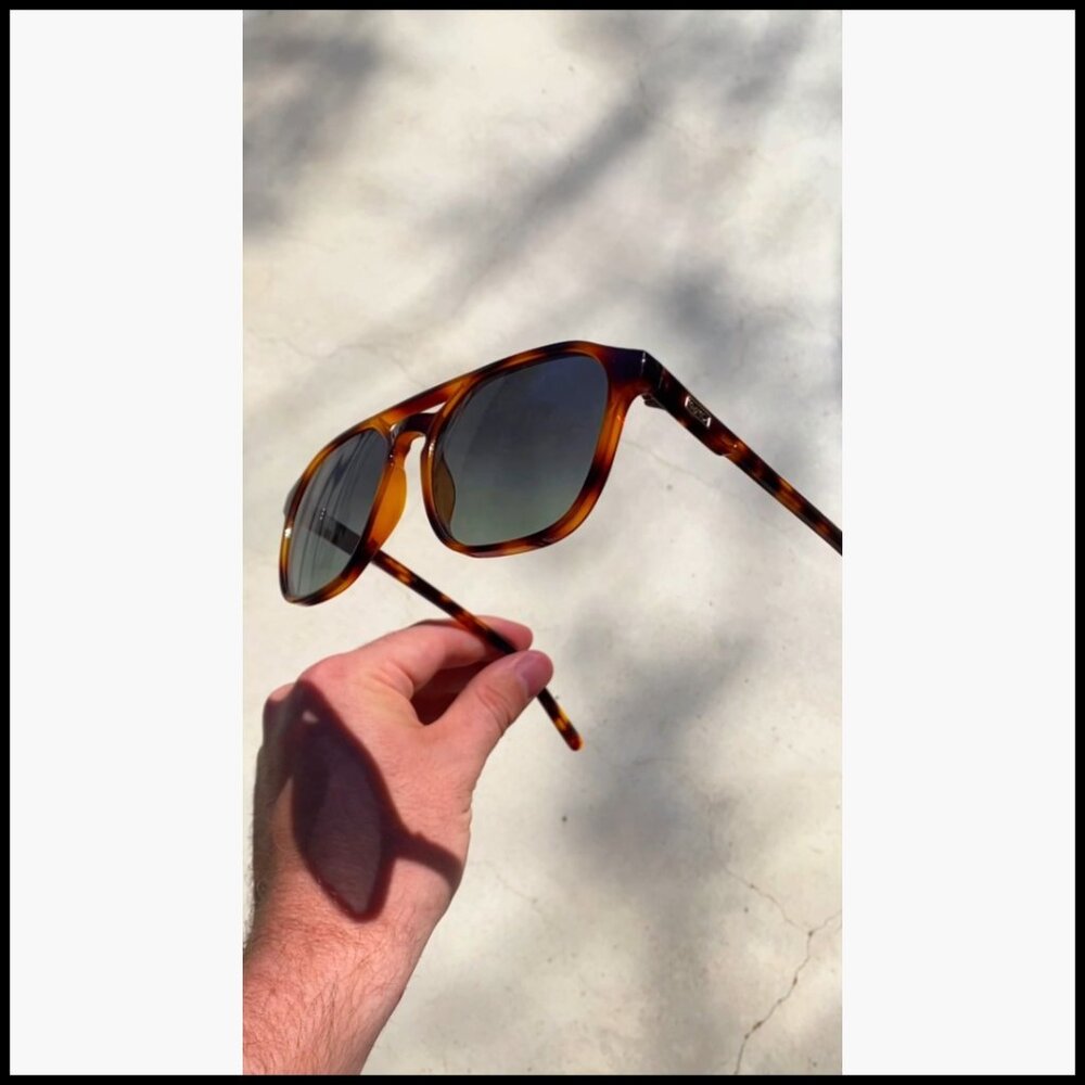 Polarized Double-Bridge Rectangular Sunglasses wi… - image 7